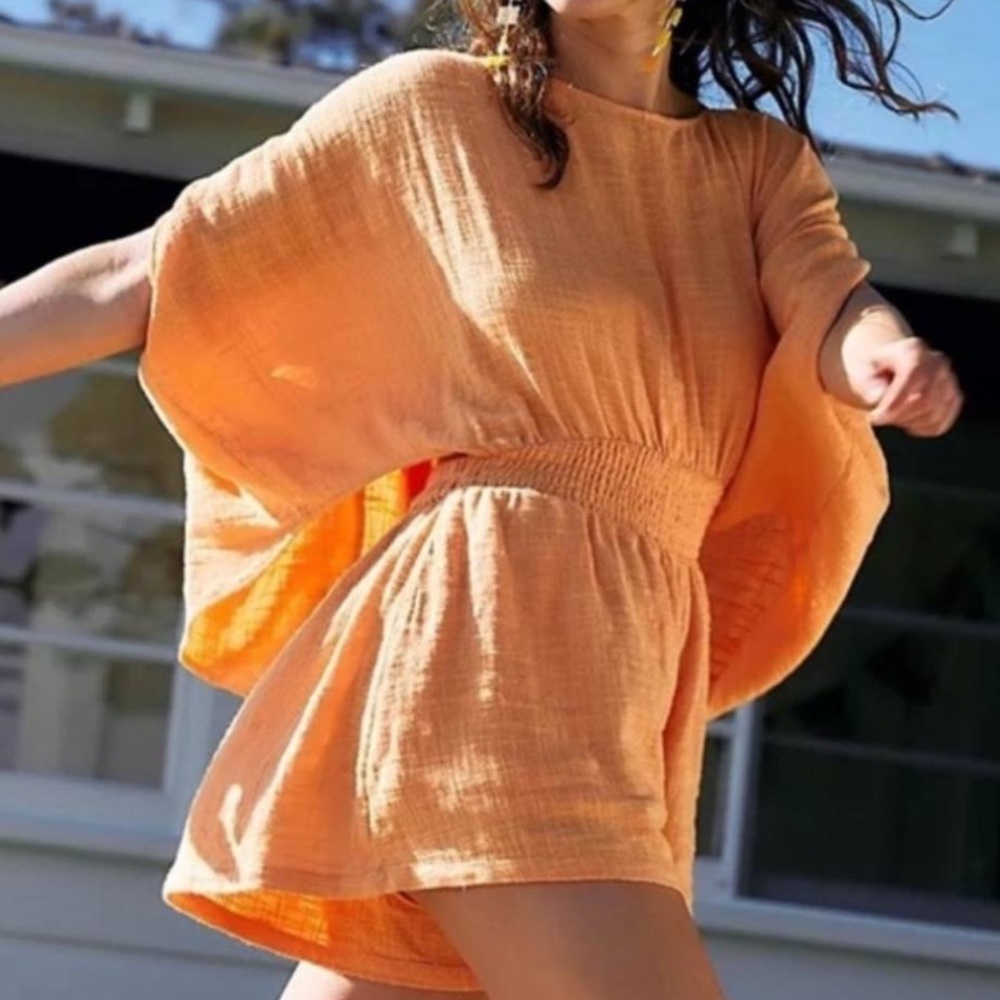 Free People Pietro Tie Back Romper